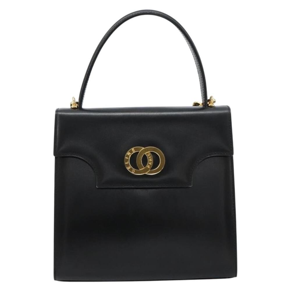 Celine Leather Classic Box Handbag Black